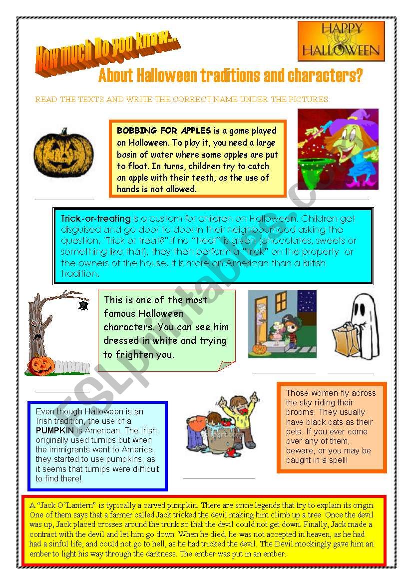 Halloween characters and traditions