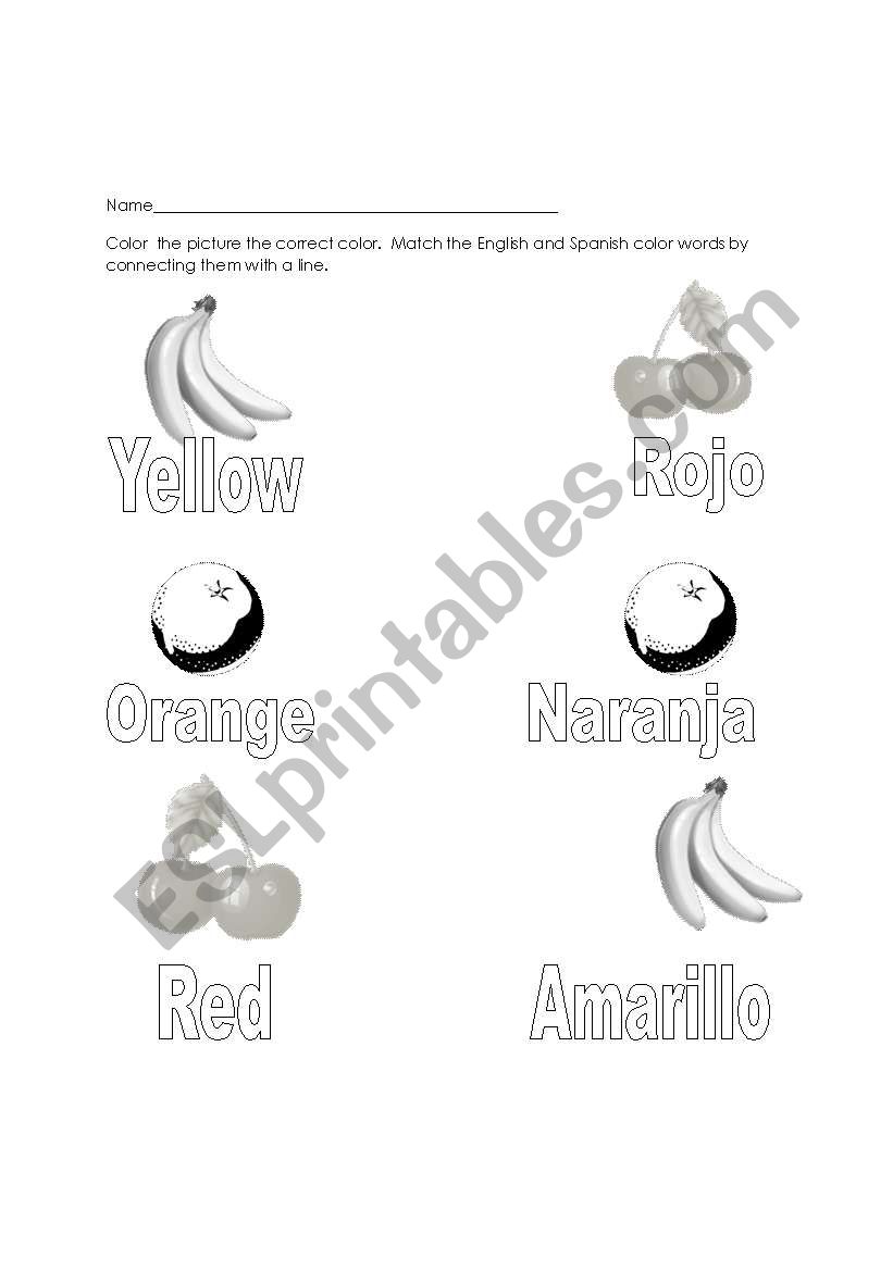 Color Words worksheet