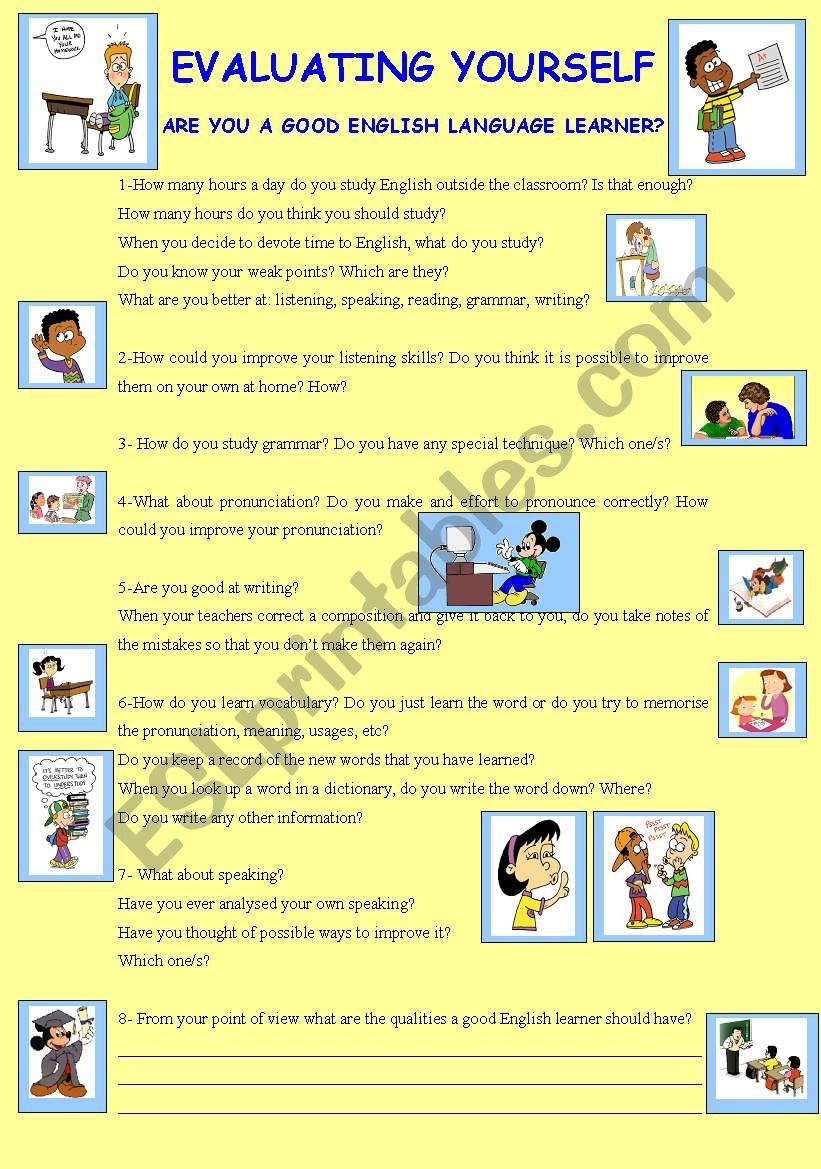 STUDENTS SELF-EVALUATION SHEET