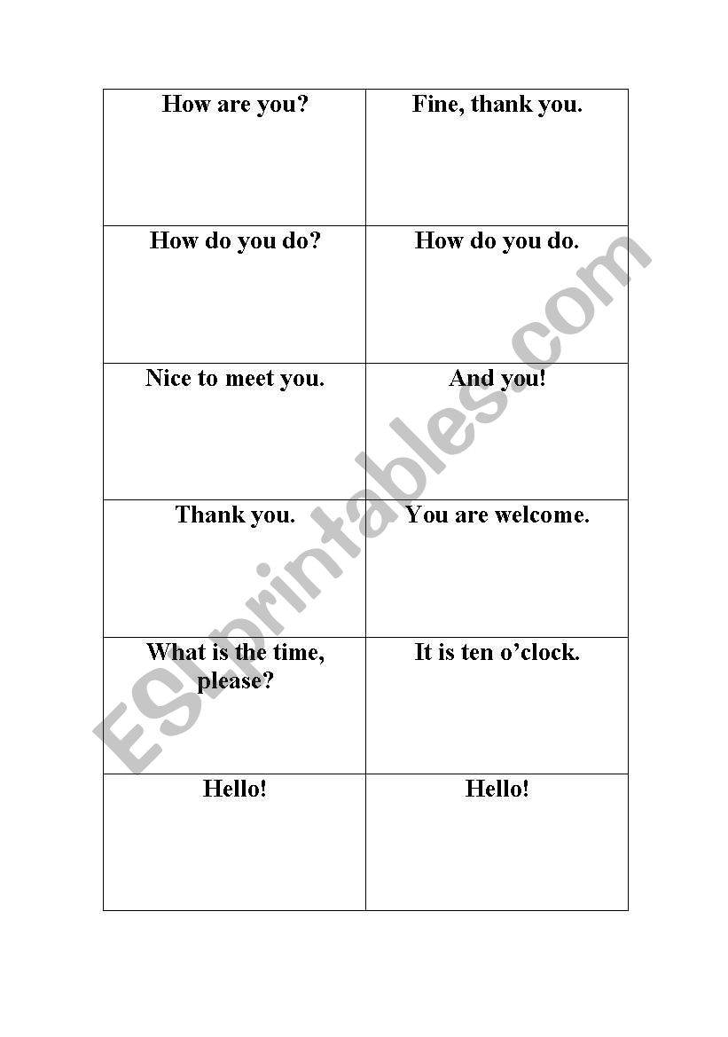 Pair Cards worksheet