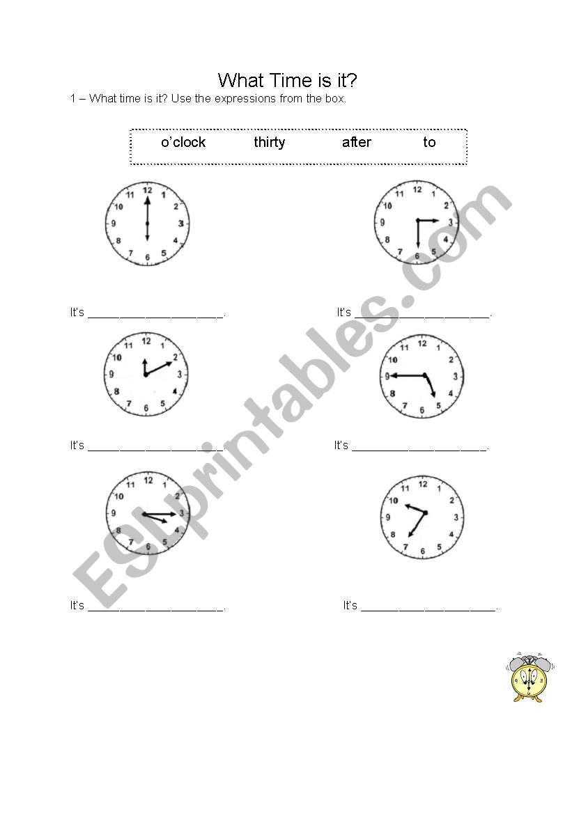 What time is it? worksheet