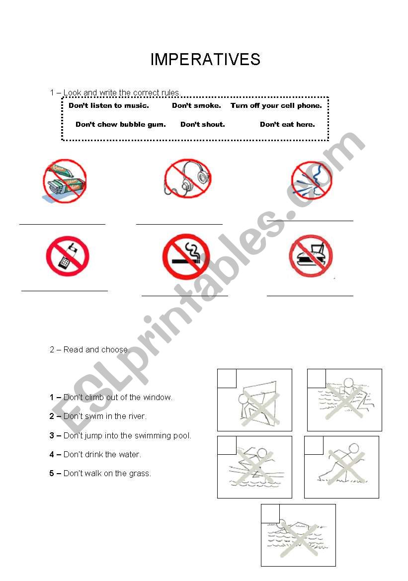 Rules worksheet