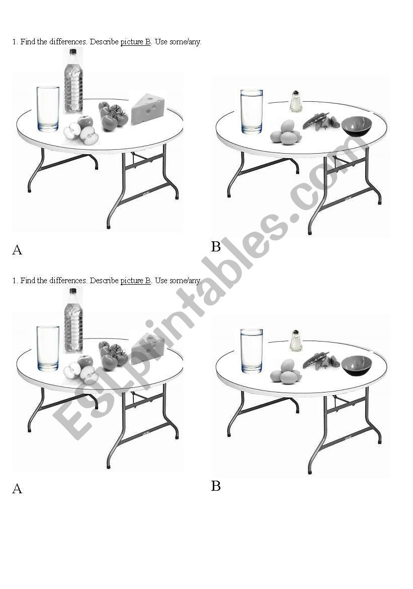 Find the differences worksheet