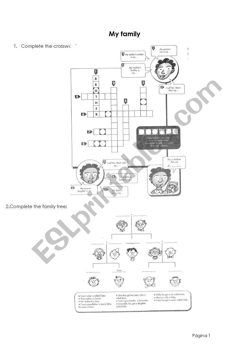 Family worksheet