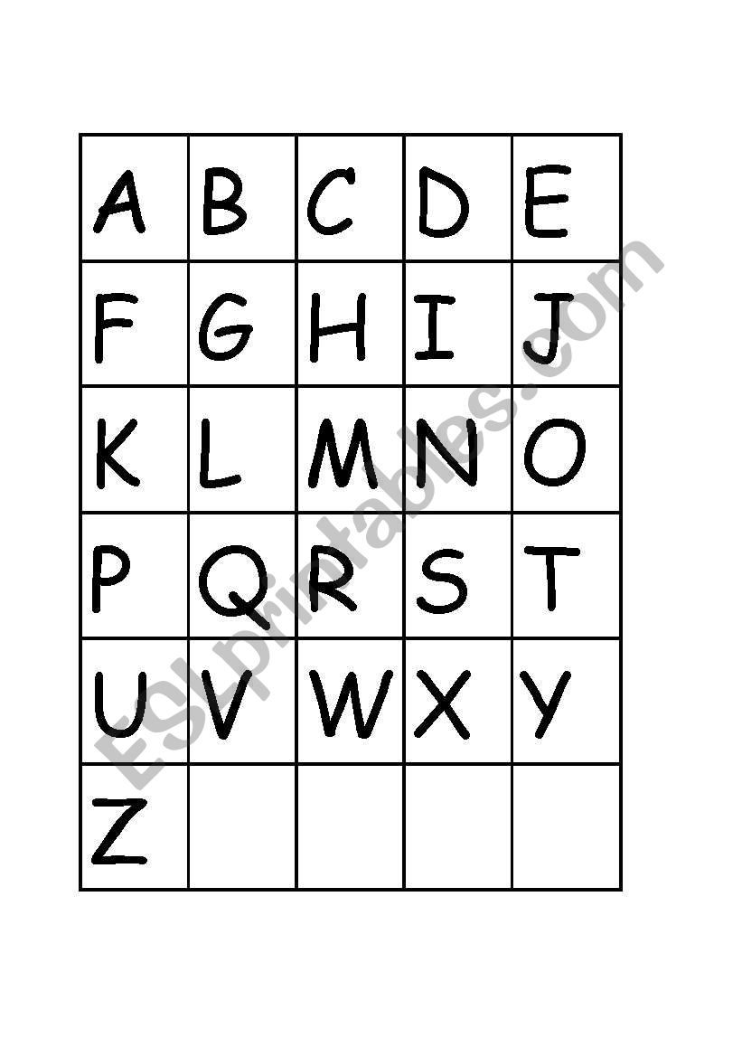 Matching Letters worksheet