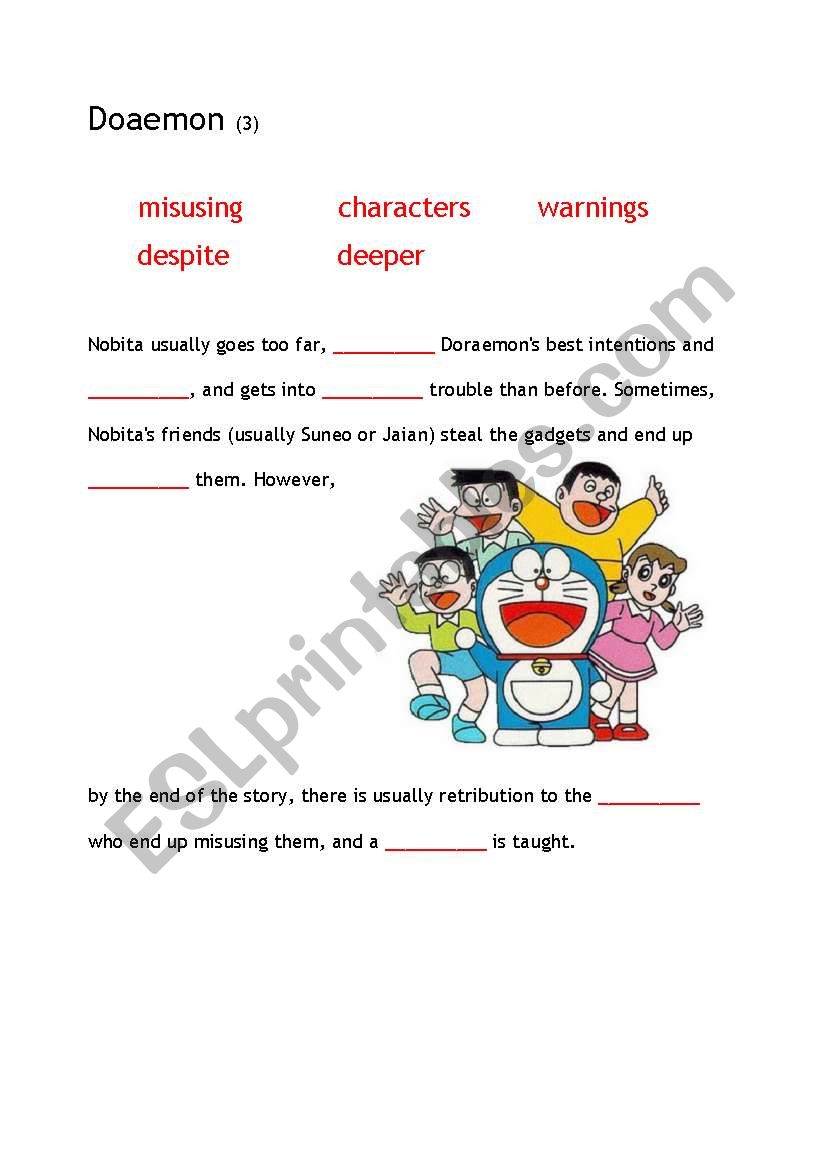 worksheet doraemon3 worksheet