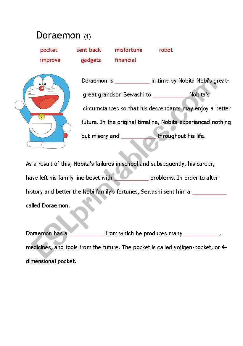 worksheet doraemon1 + KEY worksheet