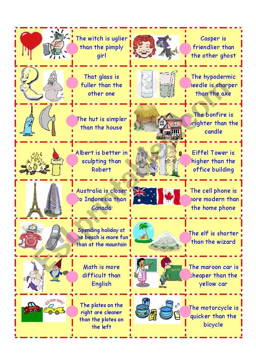 Comparative Adjective Domino-3