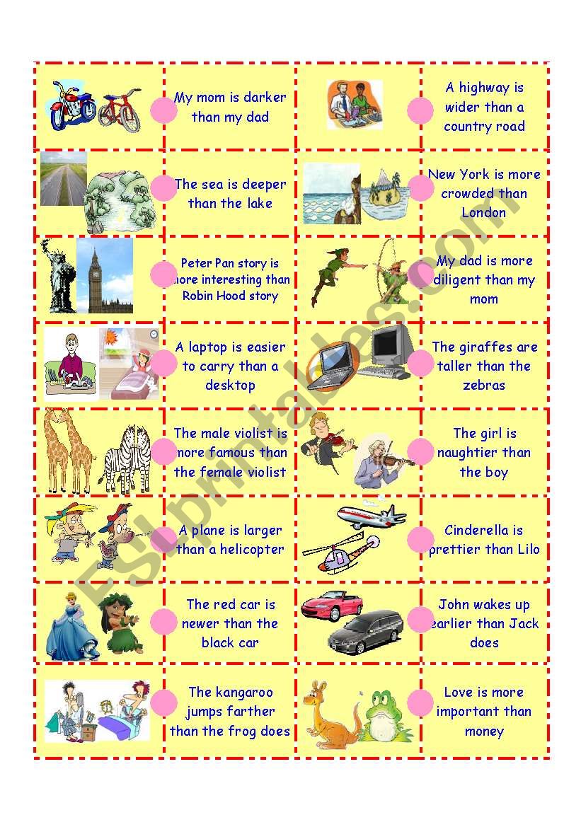 Comparative Adjective Domino-4