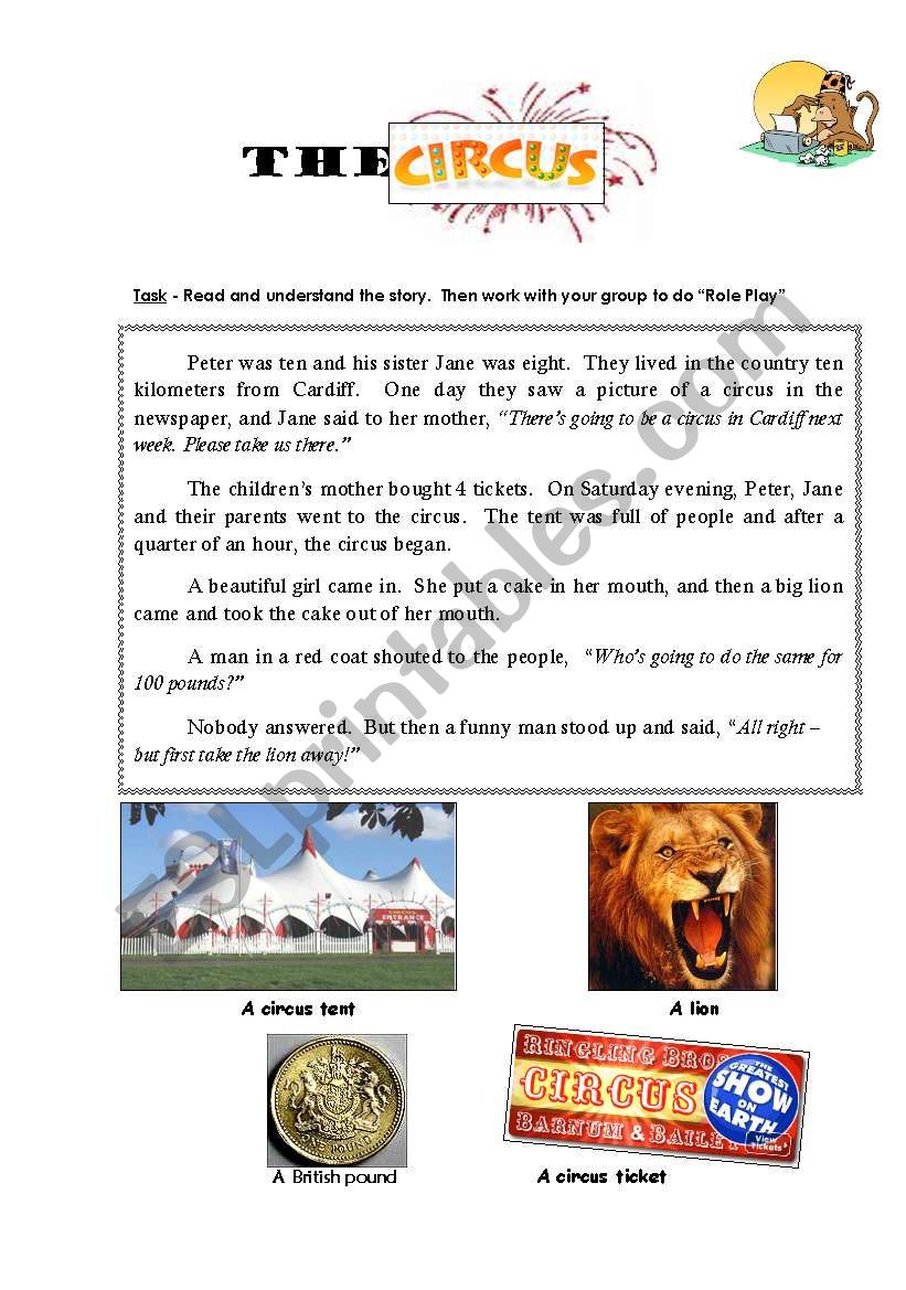 The circus worksheet