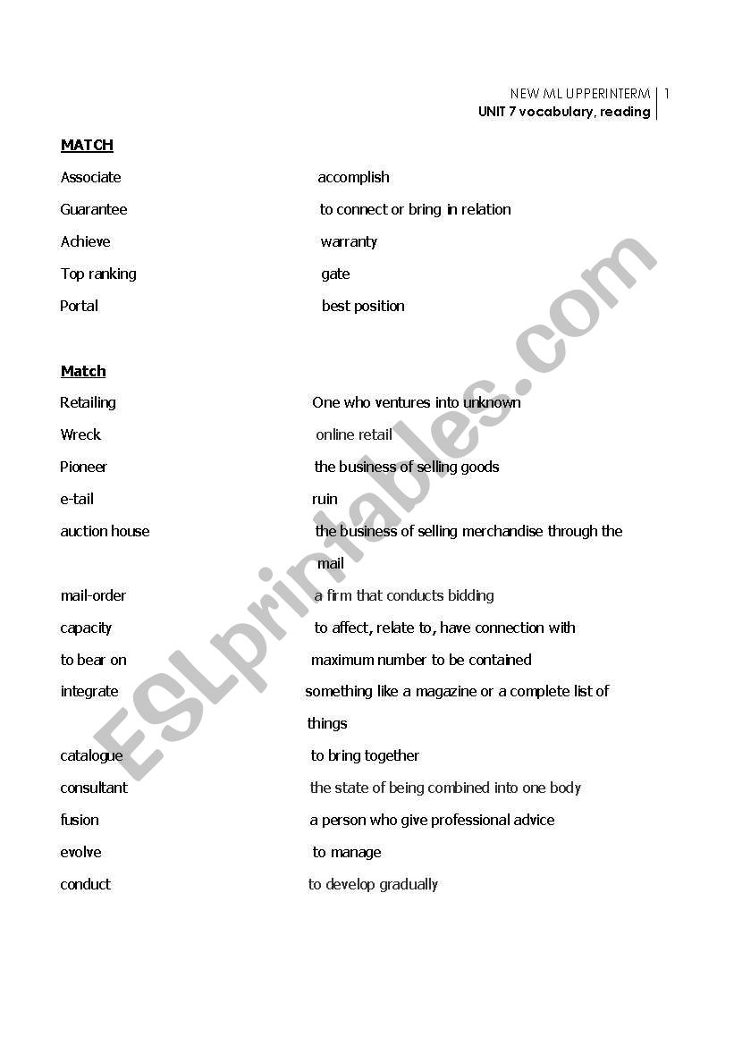 Business English Market Leader - VOCAB