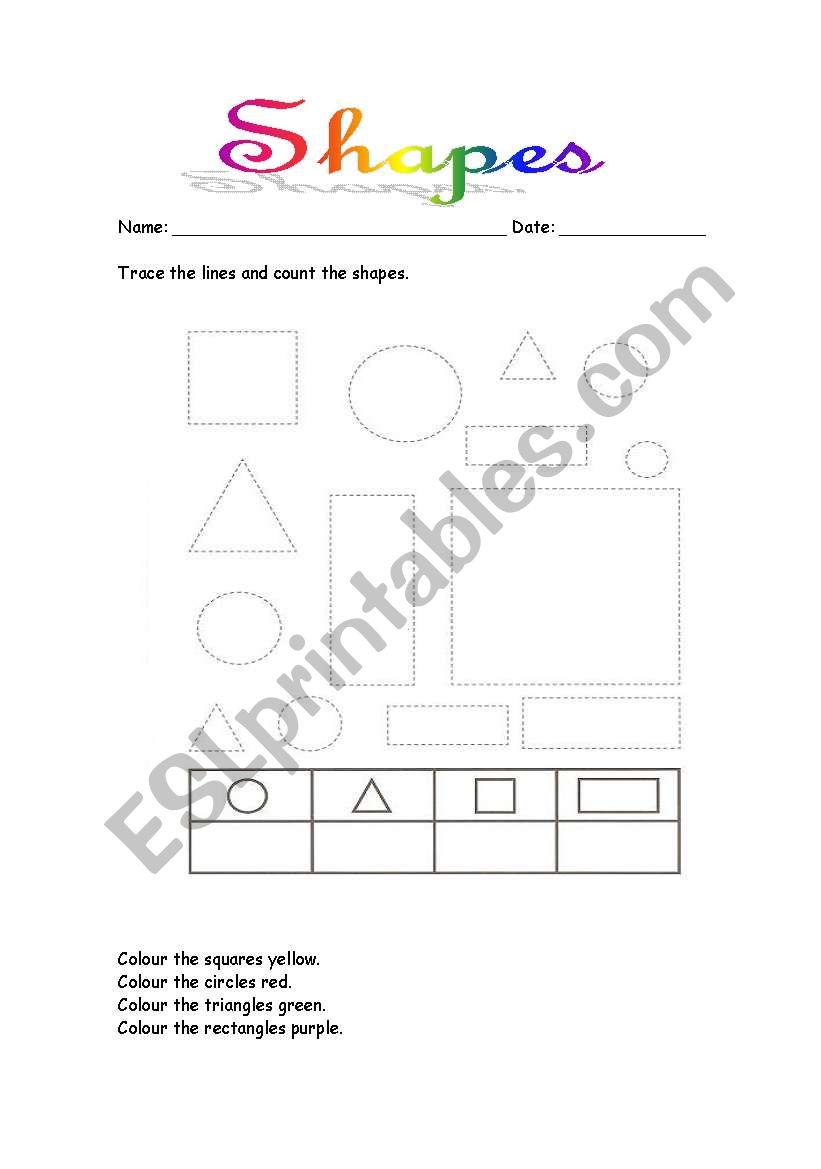 Shapes worksheet