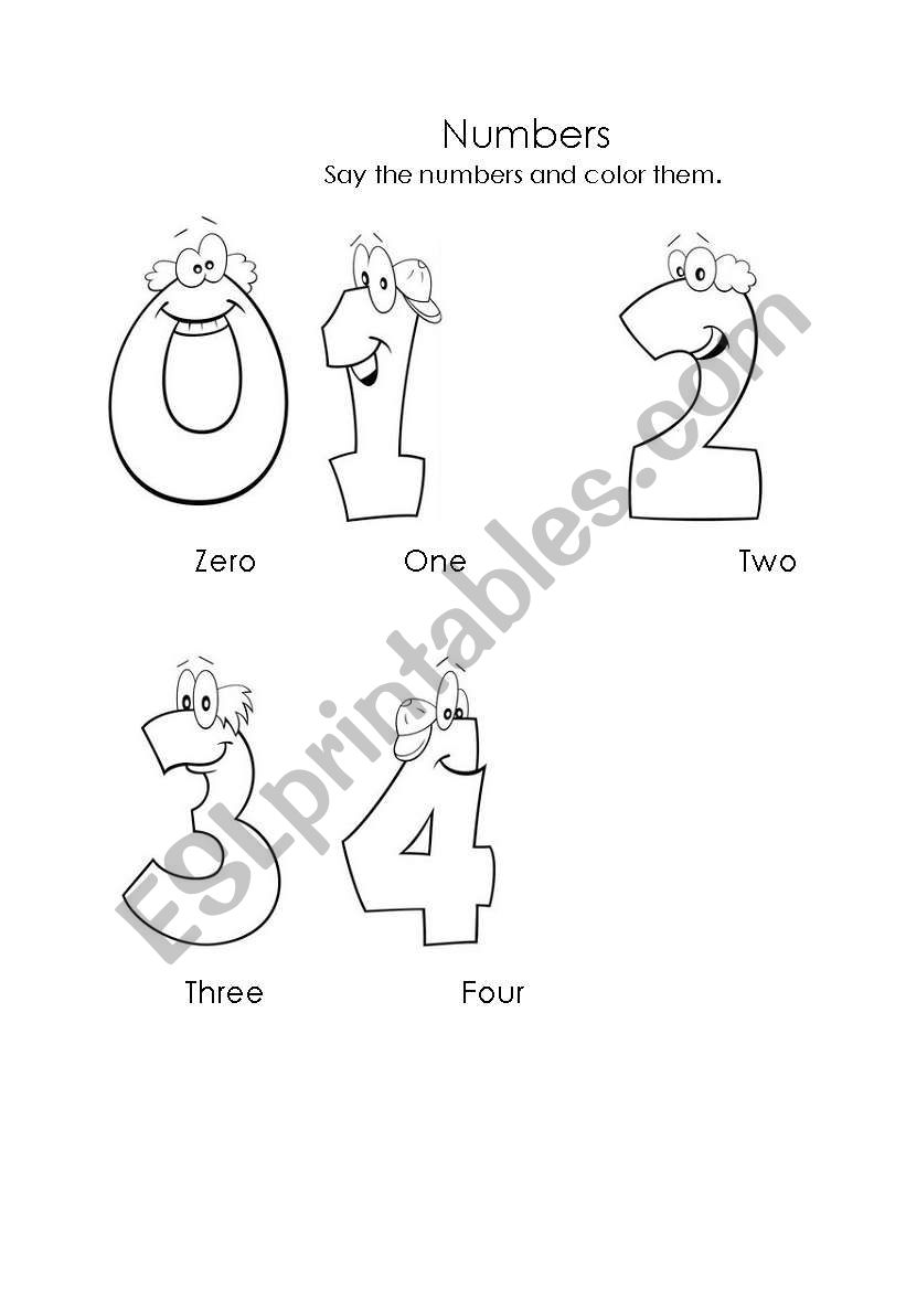 Numbers worksheet