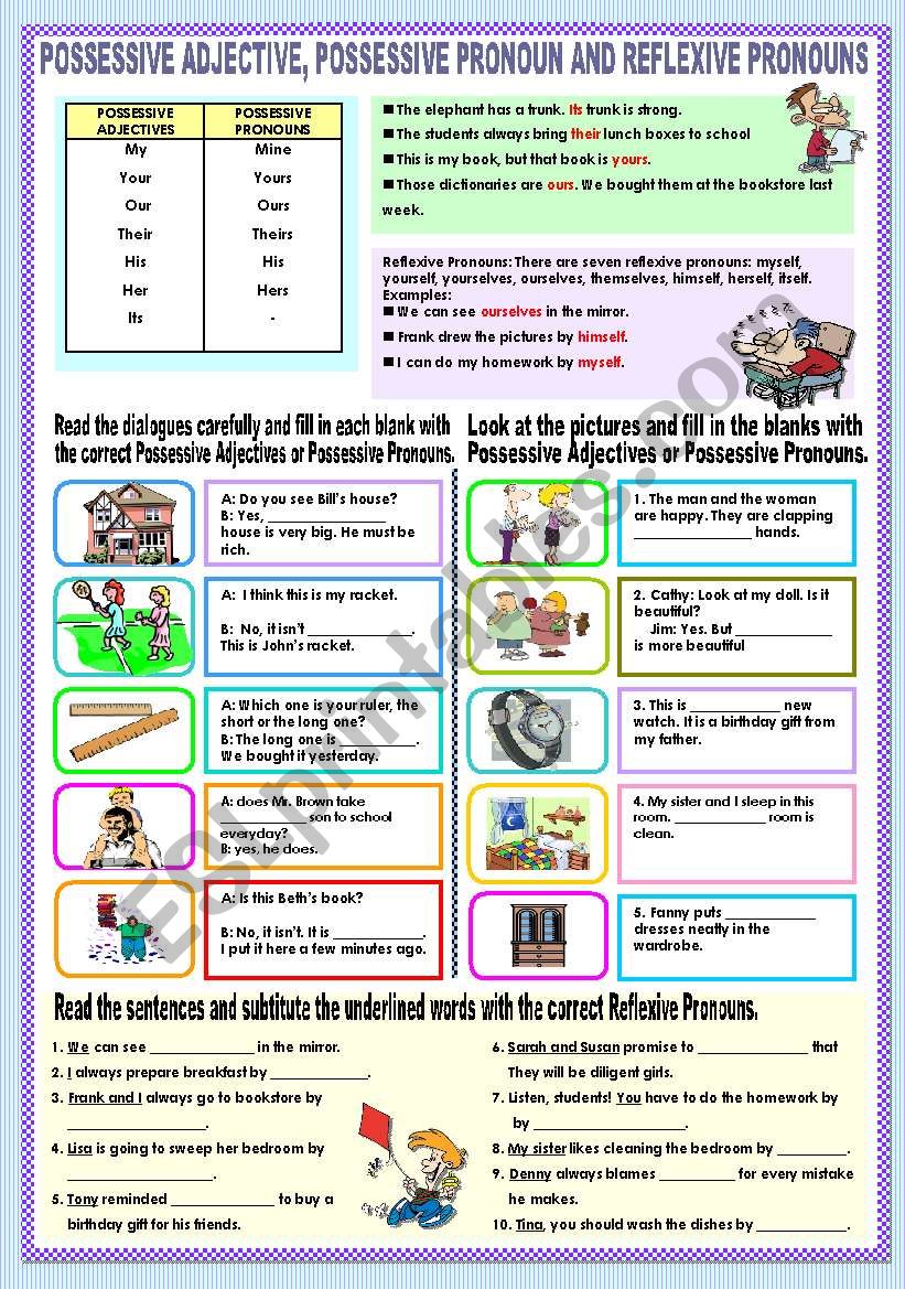 possessive-adjectives-and-pronouns-and-reflexive-pronouns-esl-worksheet-by-ayrin