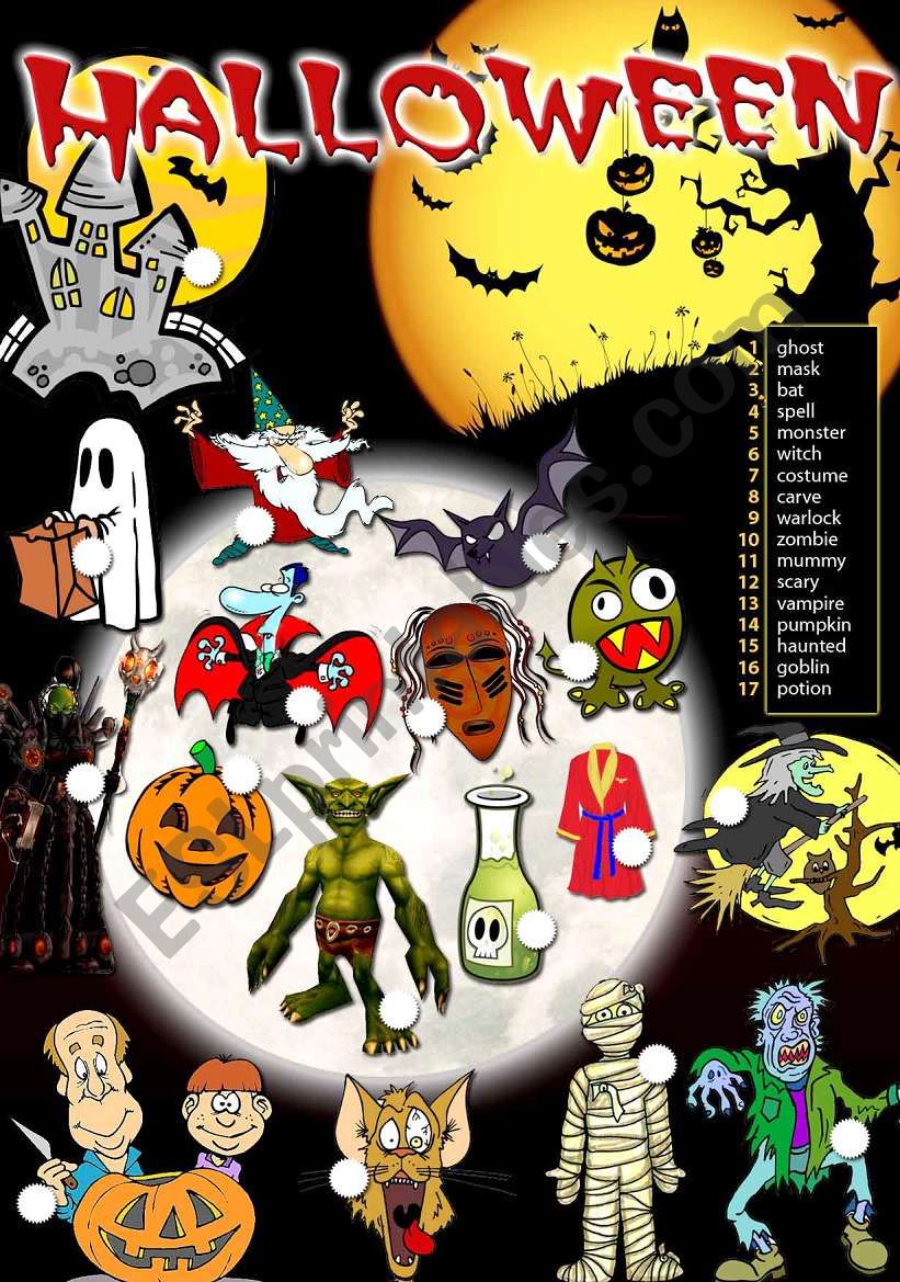 HALLOWEEN VOCABULARY worksheet