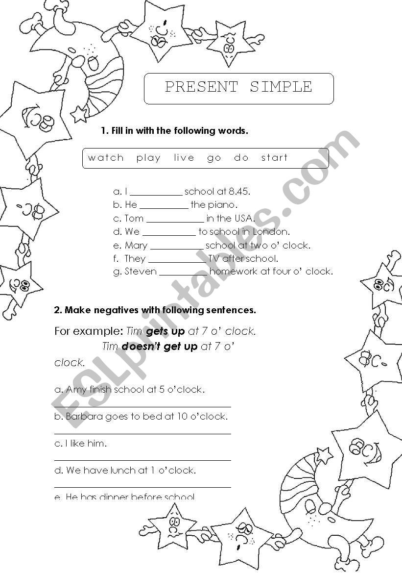 Present Simple worksheet