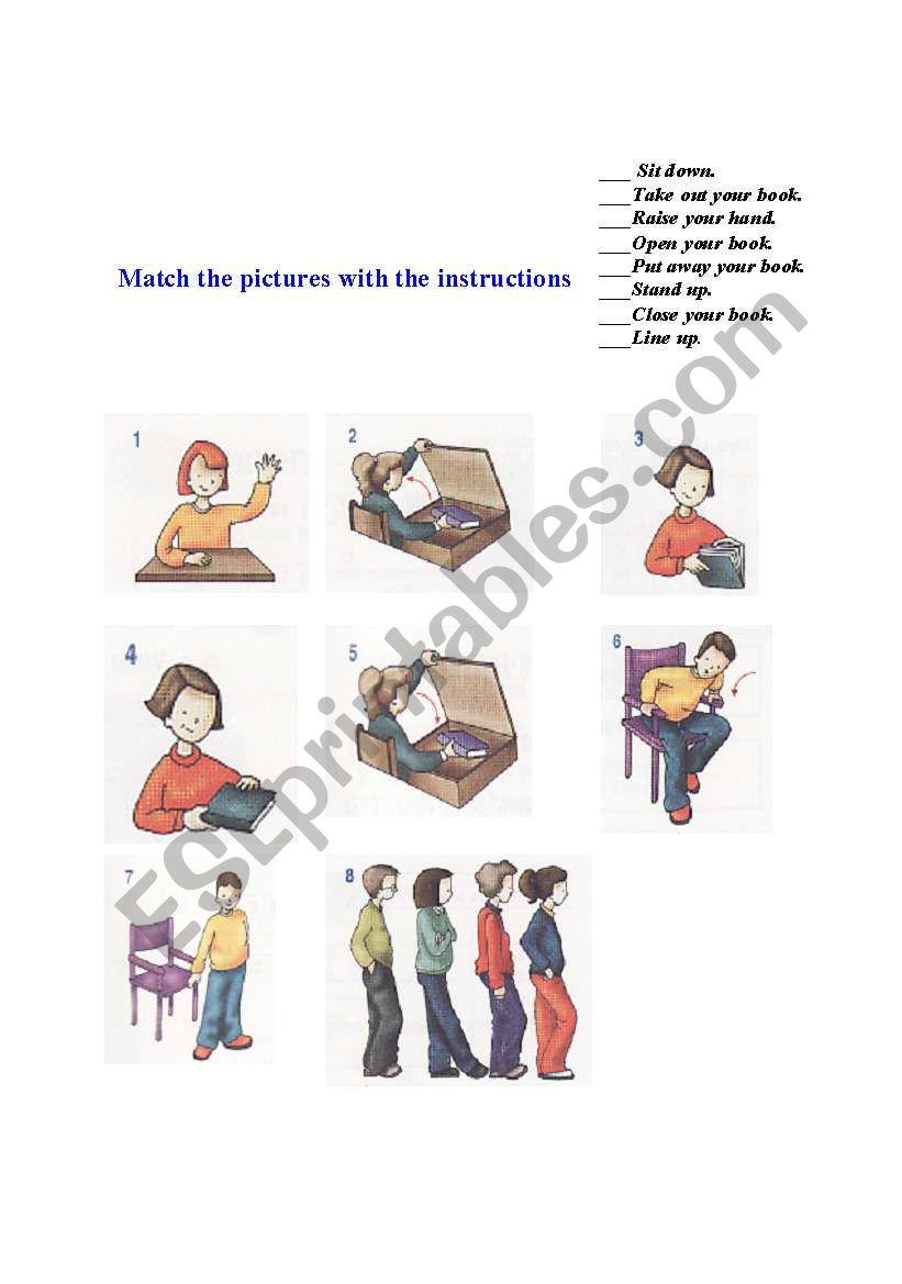 Match the pictures worksheet