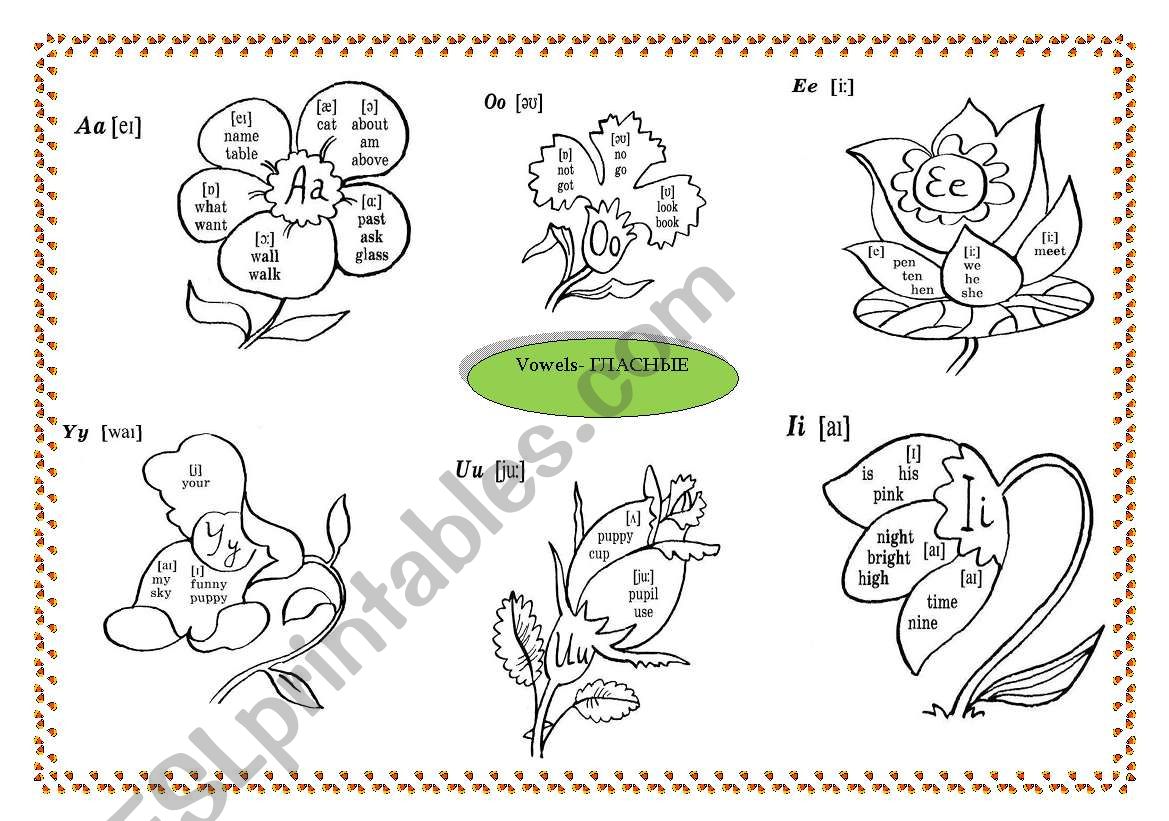 Vowels worksheet