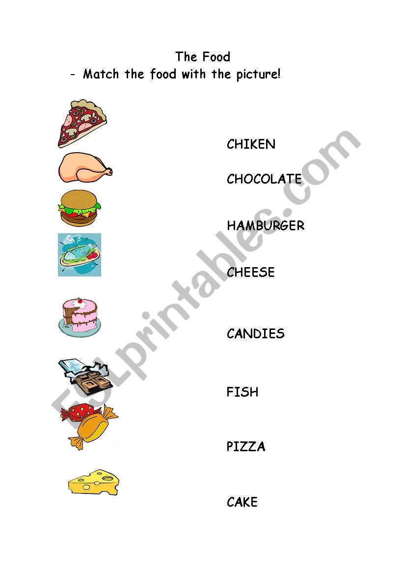 The Food worksheet