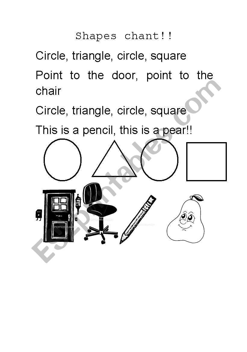 Shapes chant worksheet