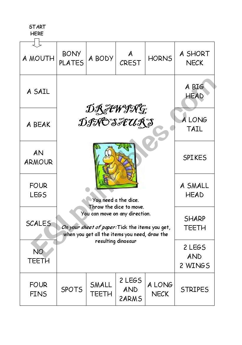 DINOSAURS GAME worksheet