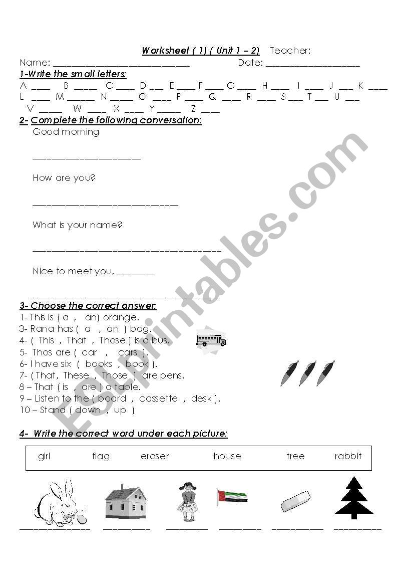 worksheet worksheet