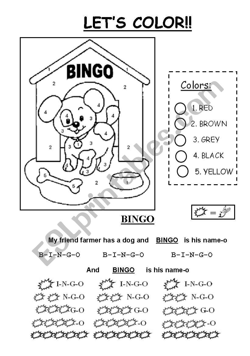 Music for kids - BINGO worksheet