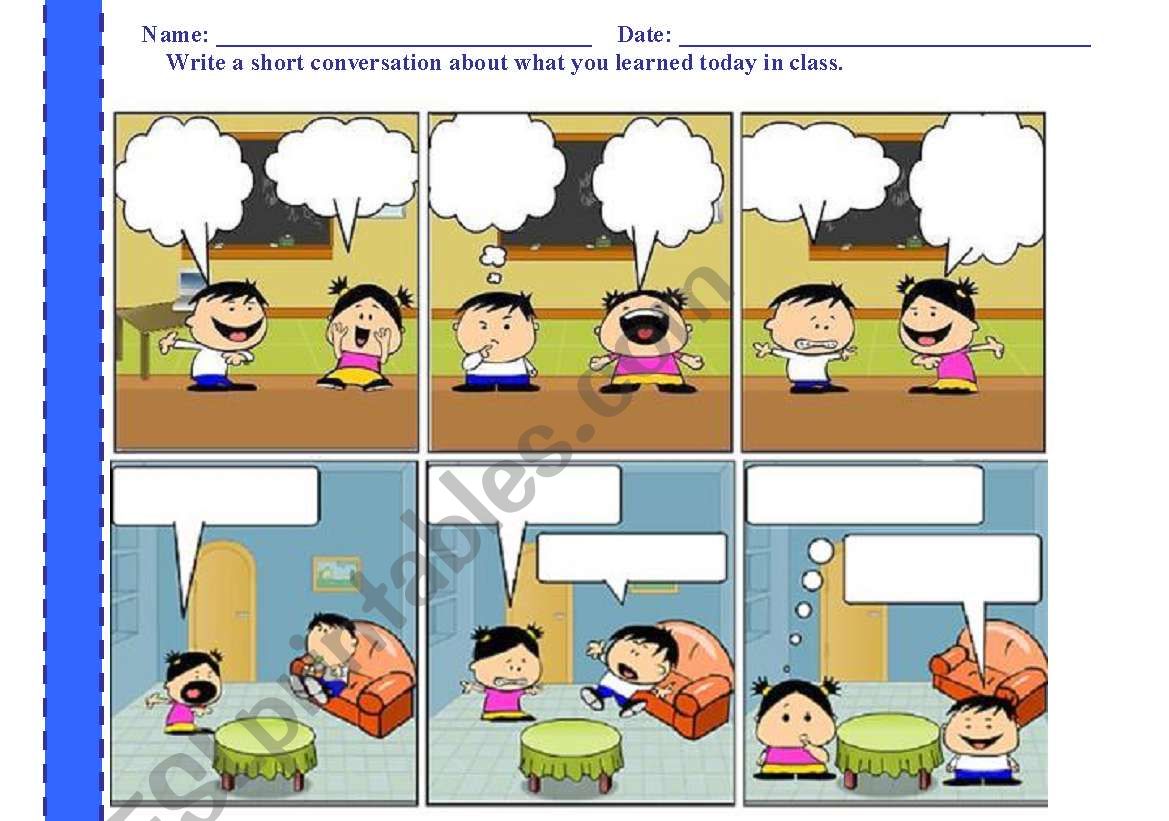 cartoon worksheet