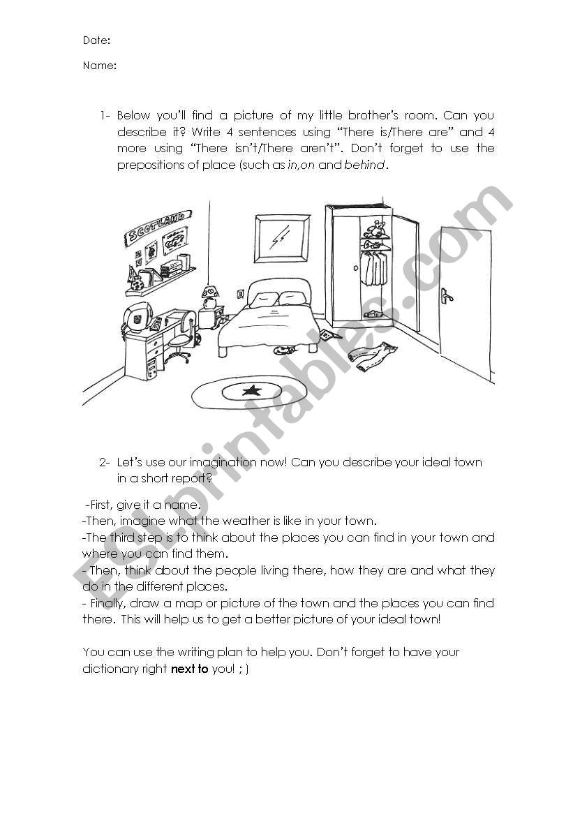 Prepositions of place + places in town