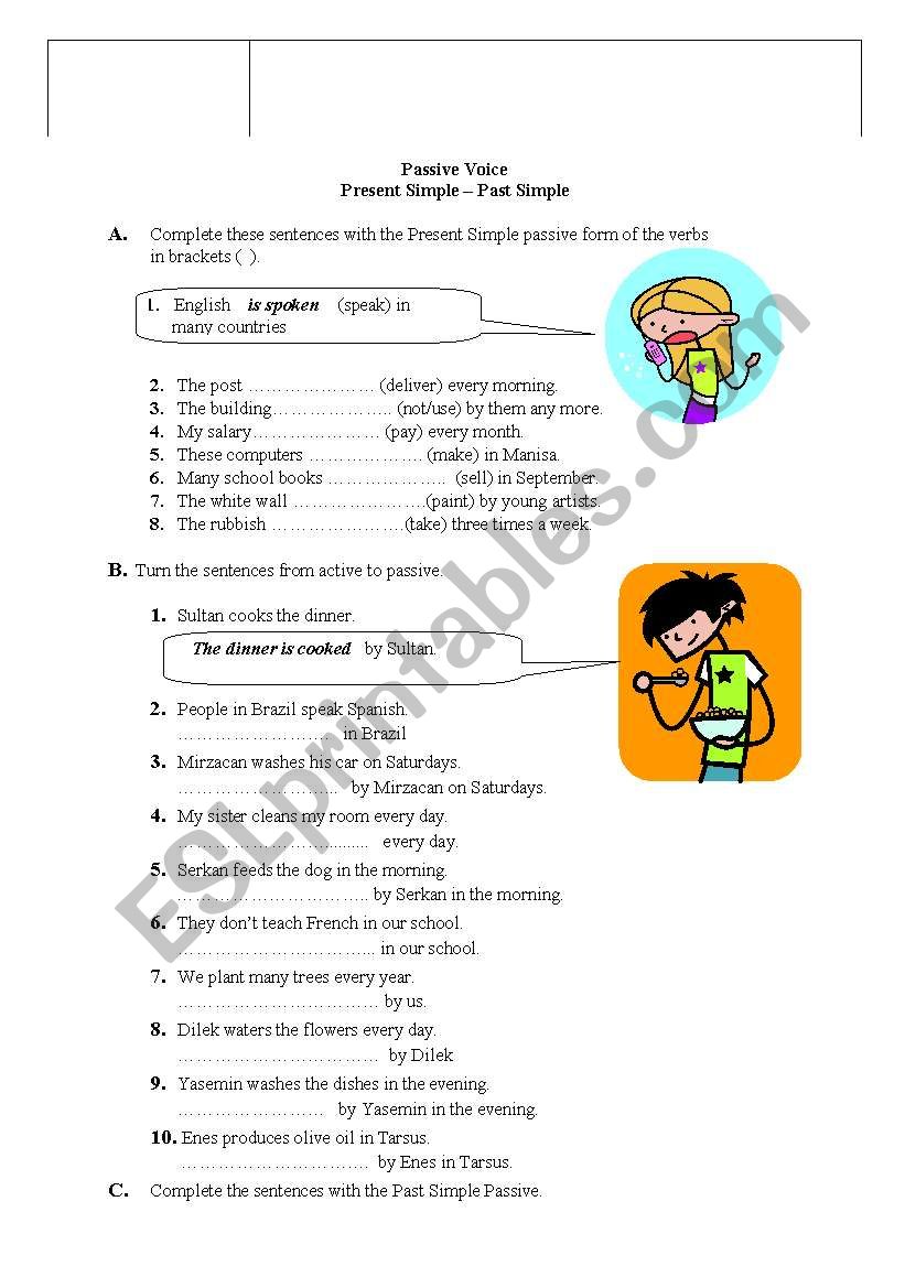 Passive voice worksheet