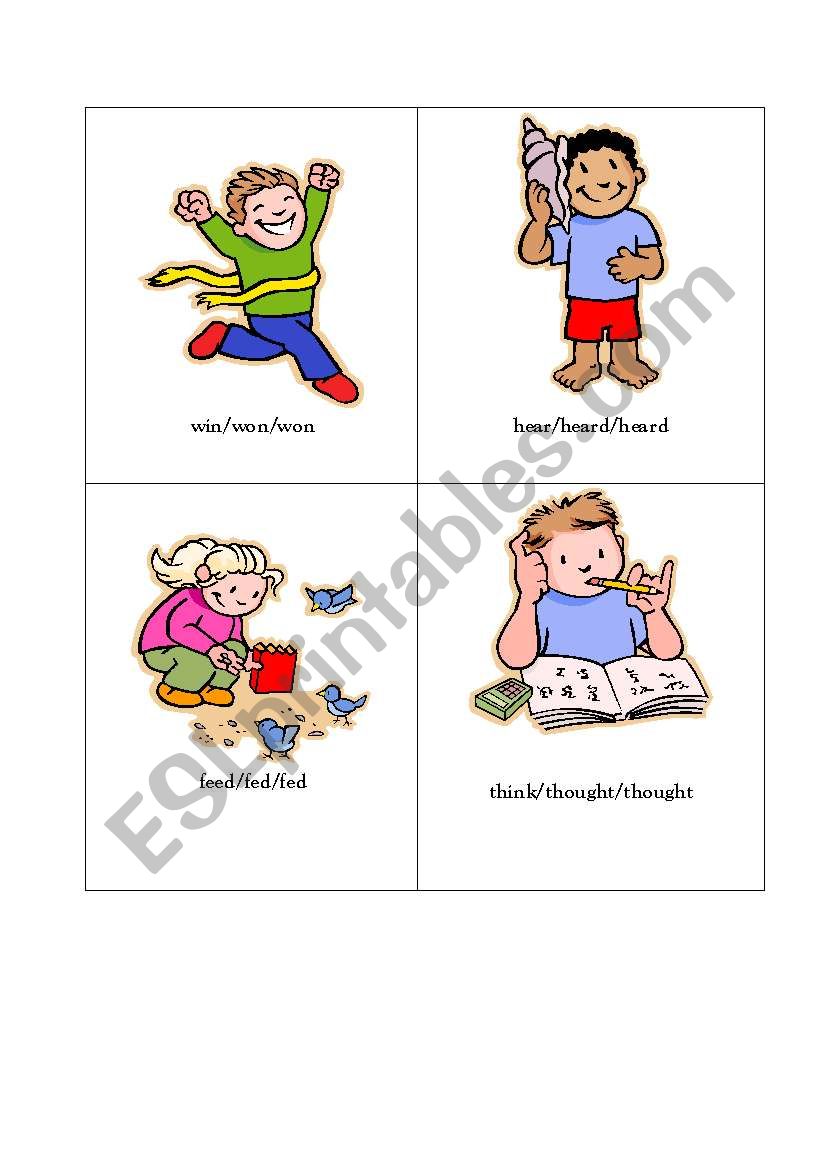 IRREGULAR VERBS FLASH CARDS 1 worksheet