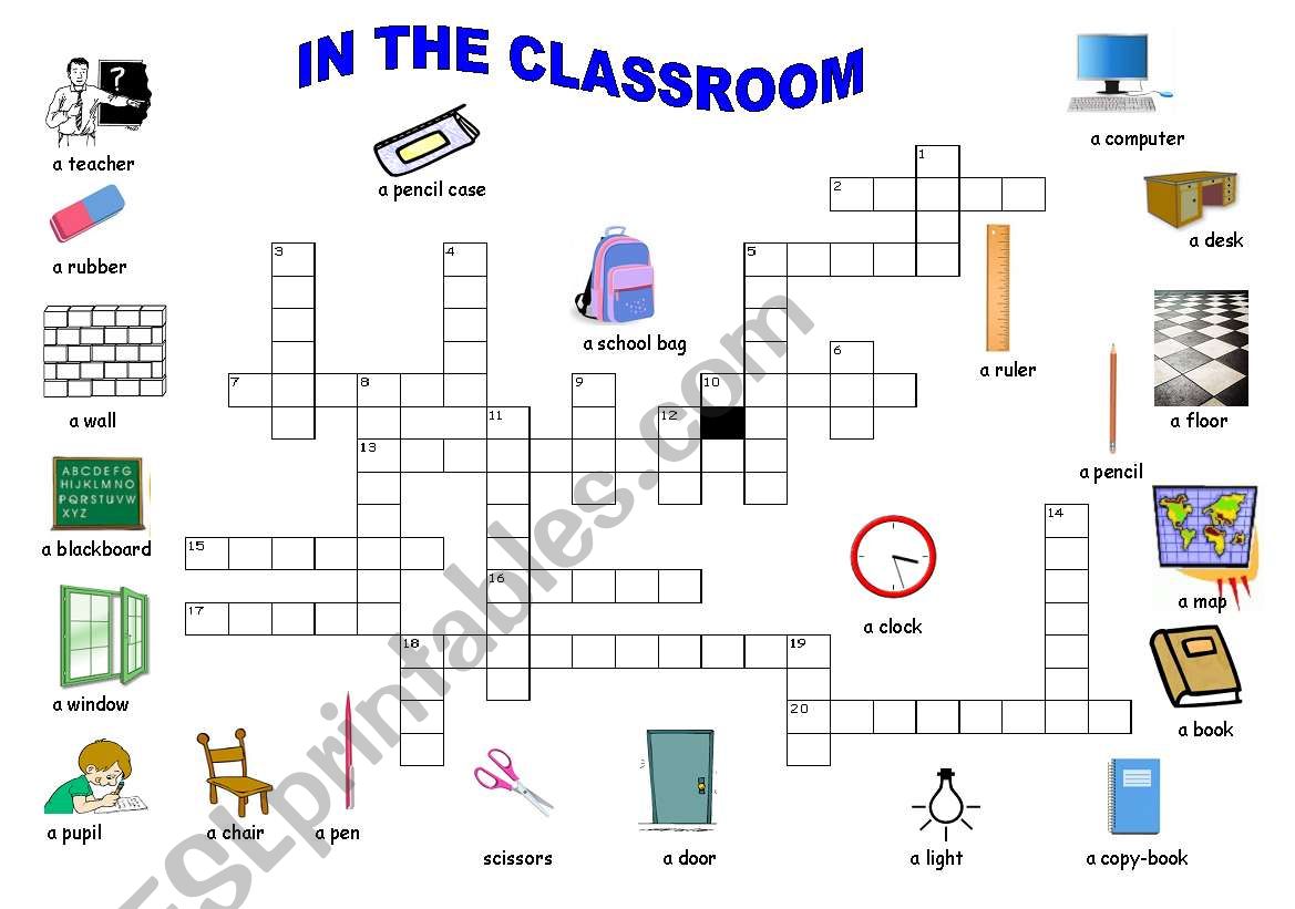 In the classroom worksheet