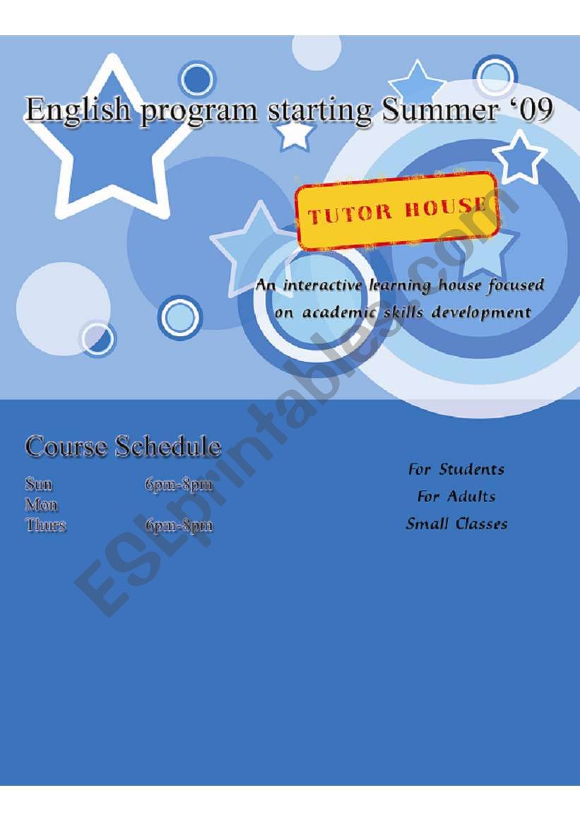 Stars and Circles English Coversheet