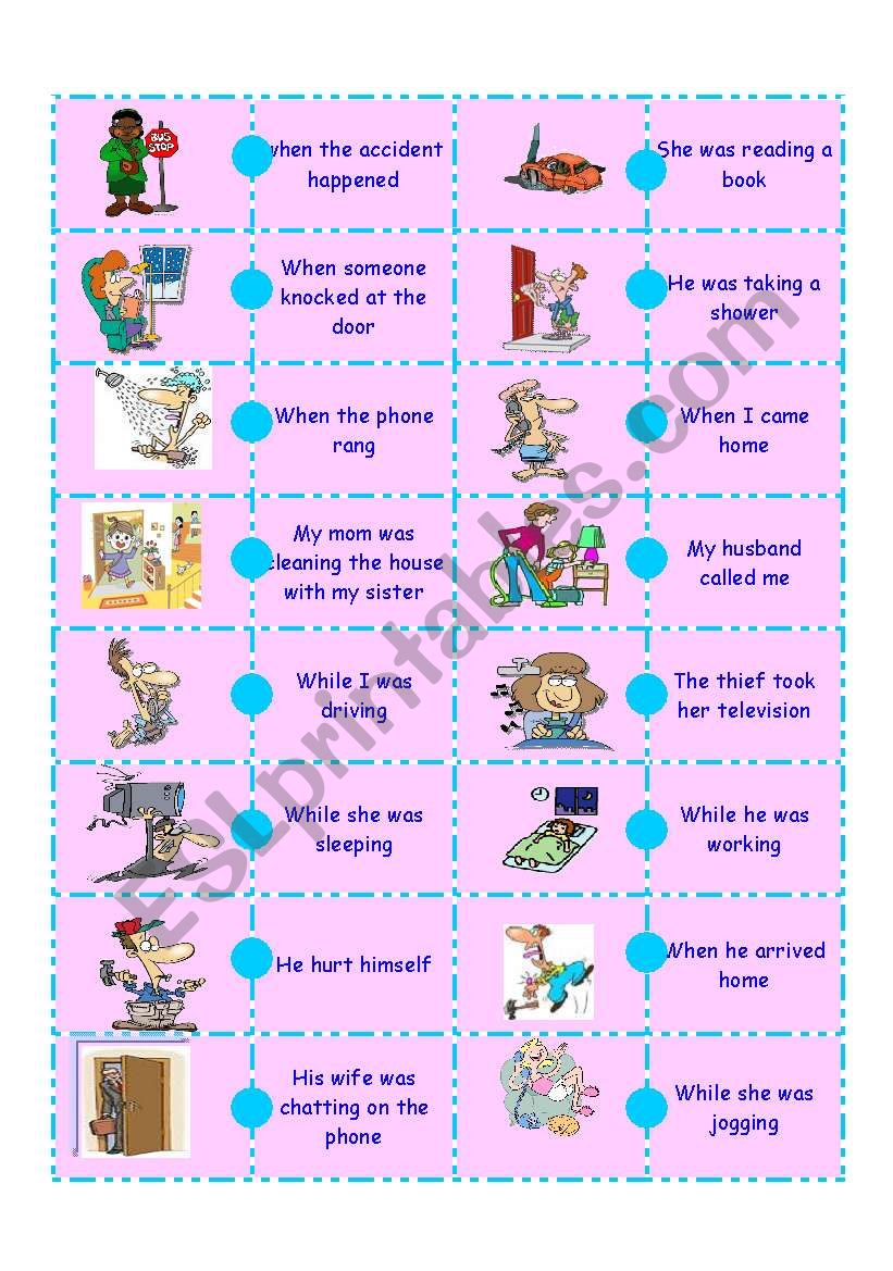 Past Simple&Continuous Domino-2