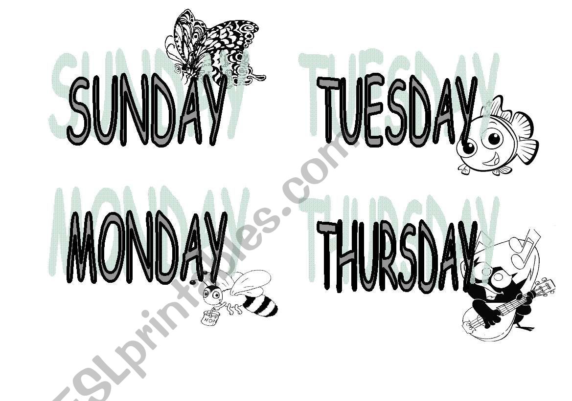 Little pictures for your class about DAYS