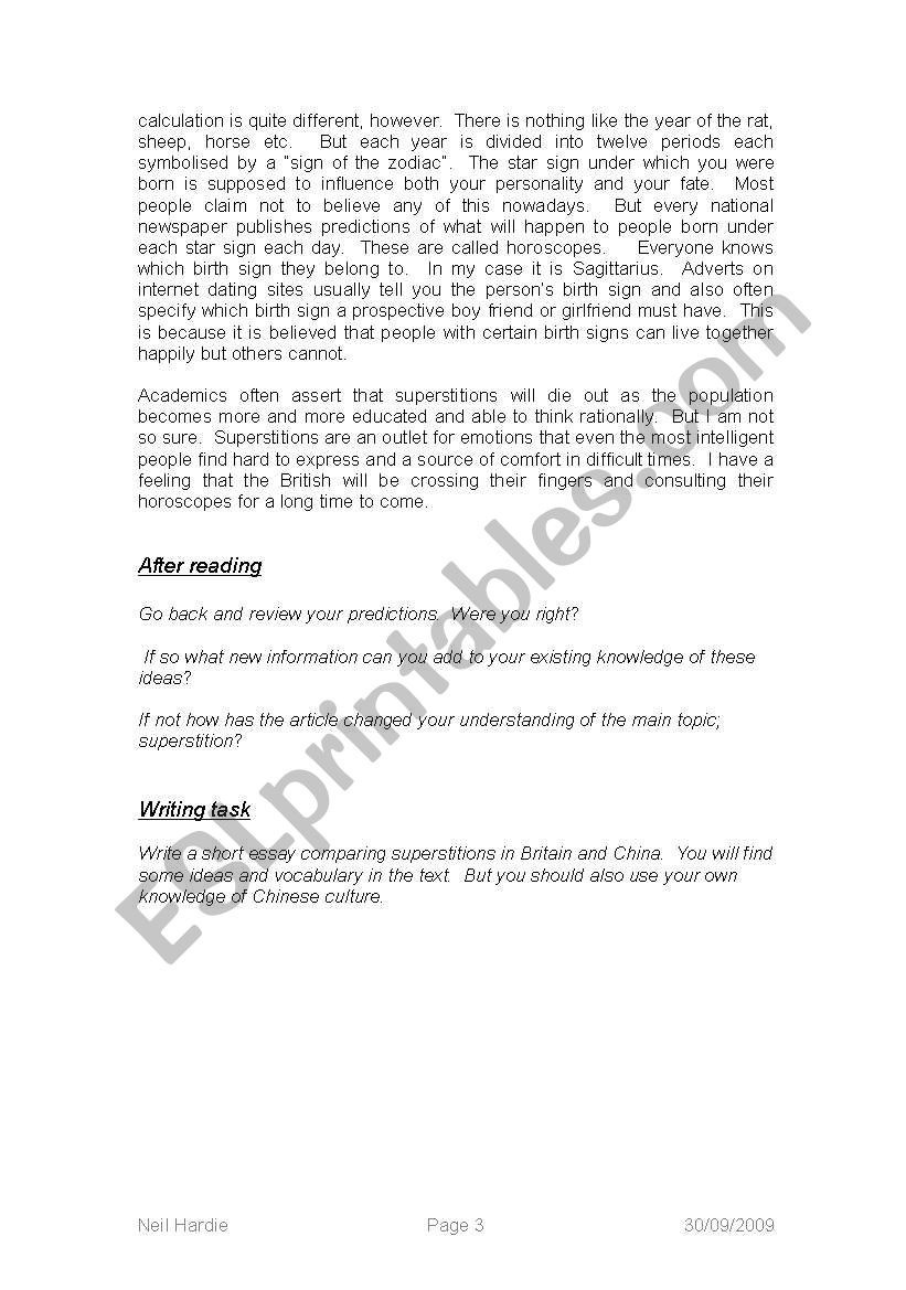 Essay On Superstitions | English Summary