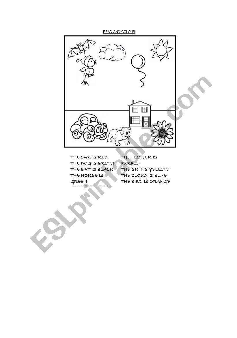 Read and colour worksheet