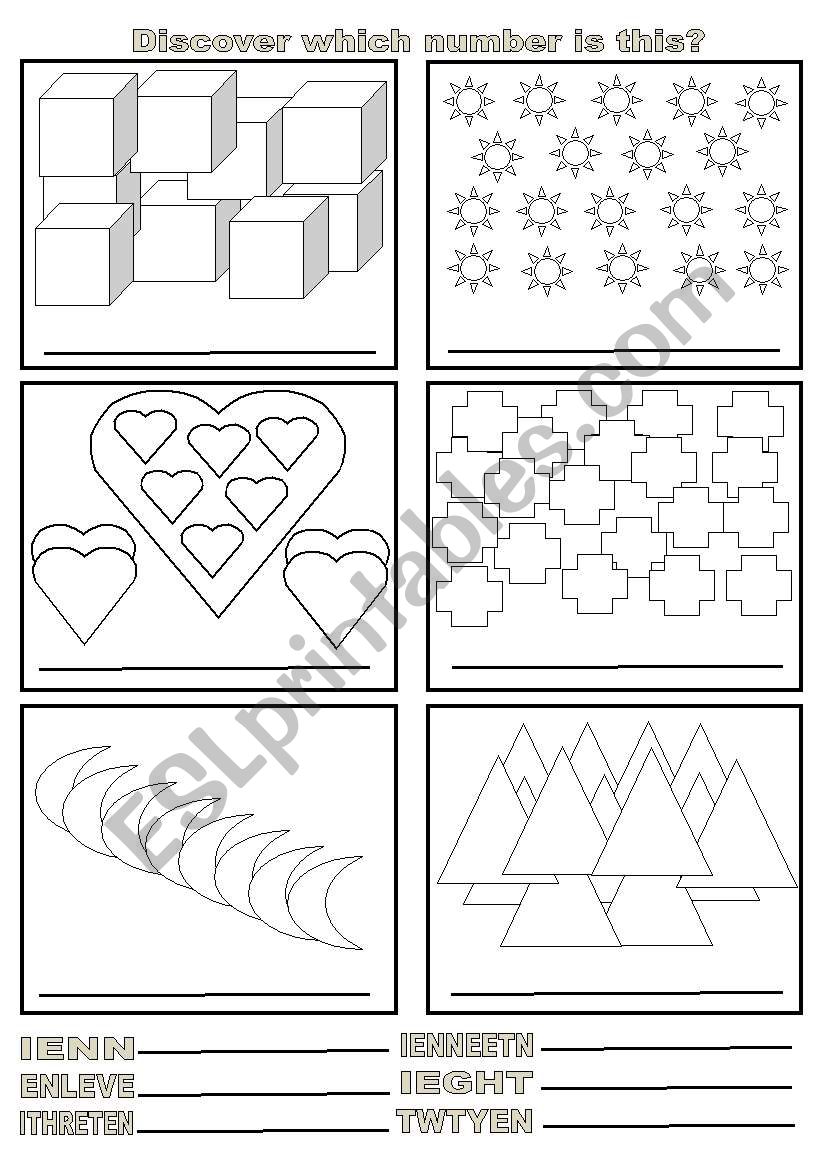 How many (numbers) worksheet