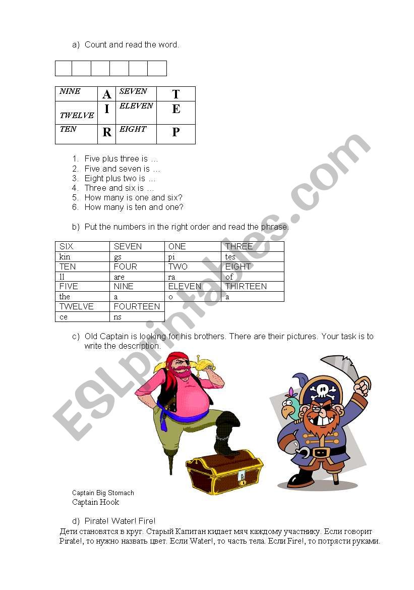 For kids worksheet