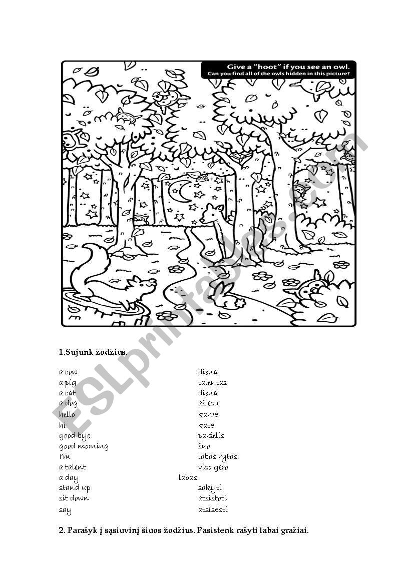 greeting worksheet