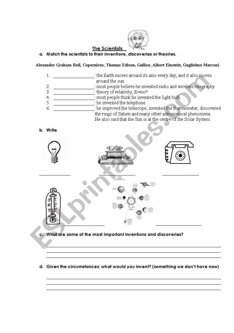 The Scientists worksheet