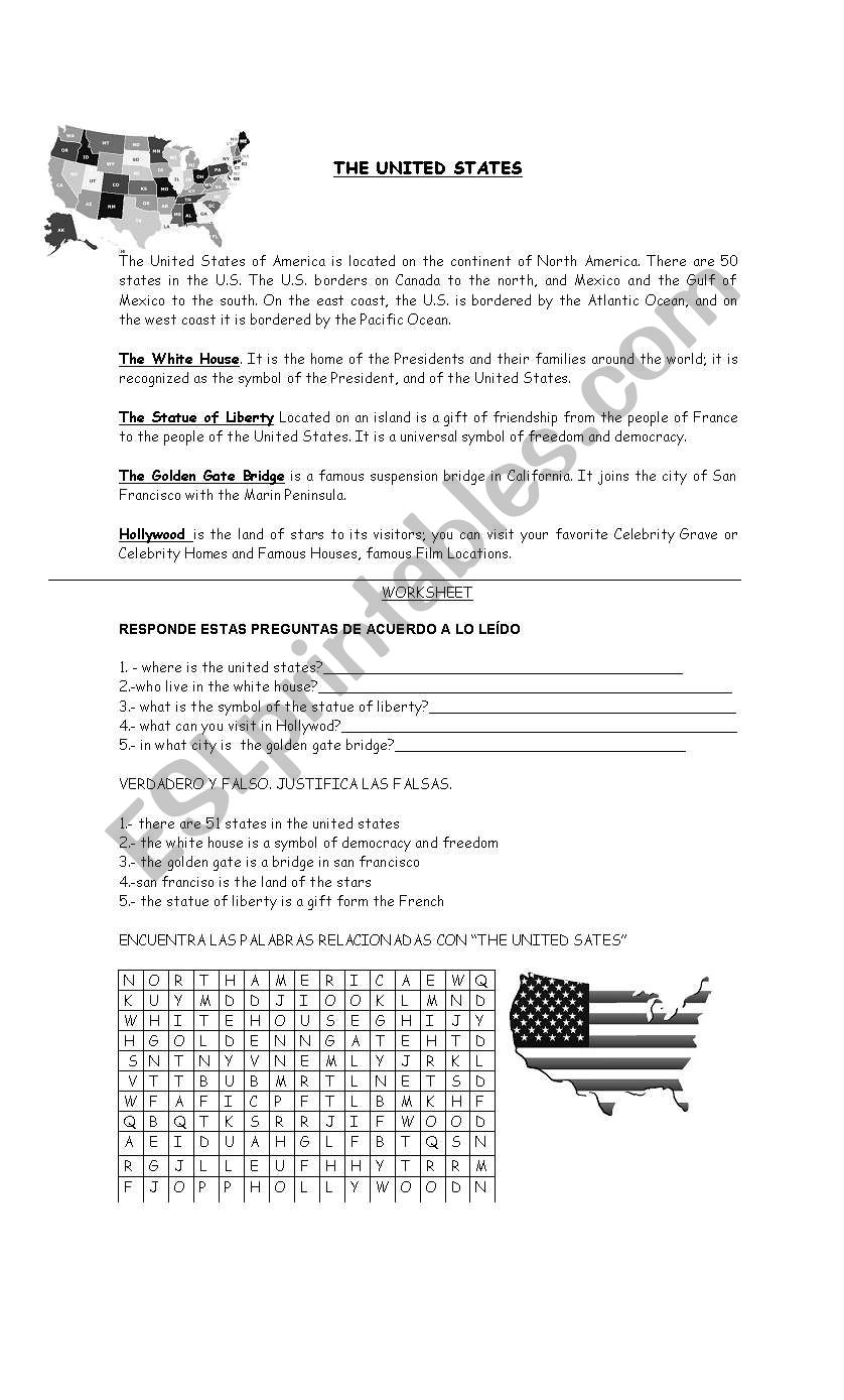 getting inside USA, to be verb