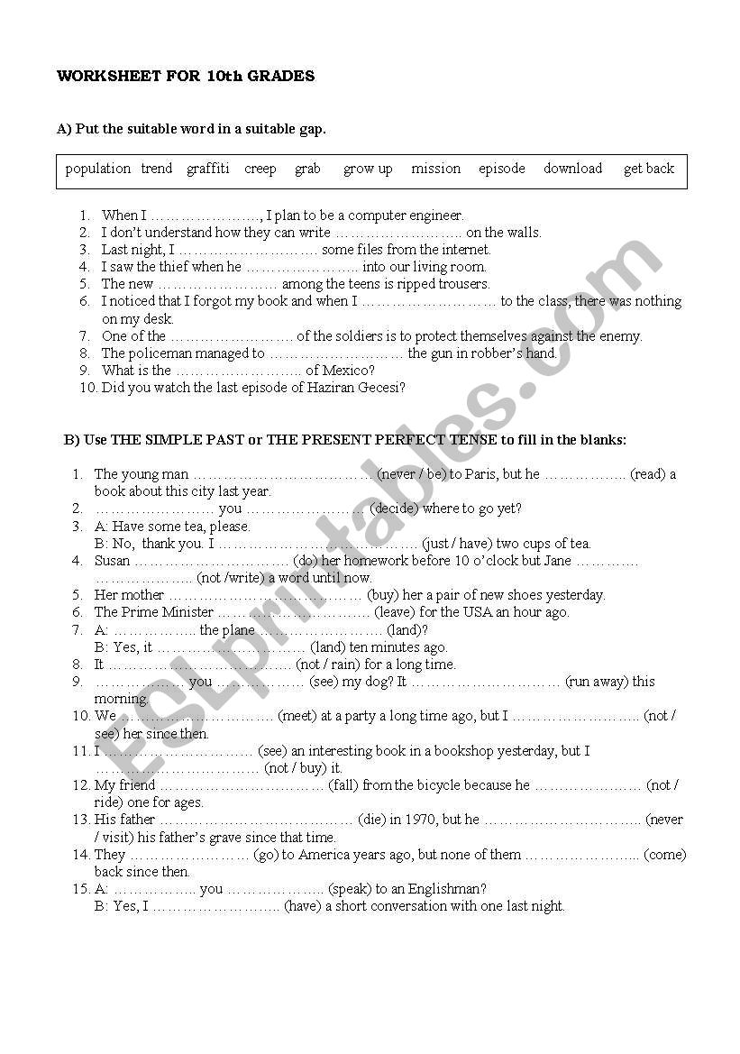 grammar vocabulary worksheet worksheet