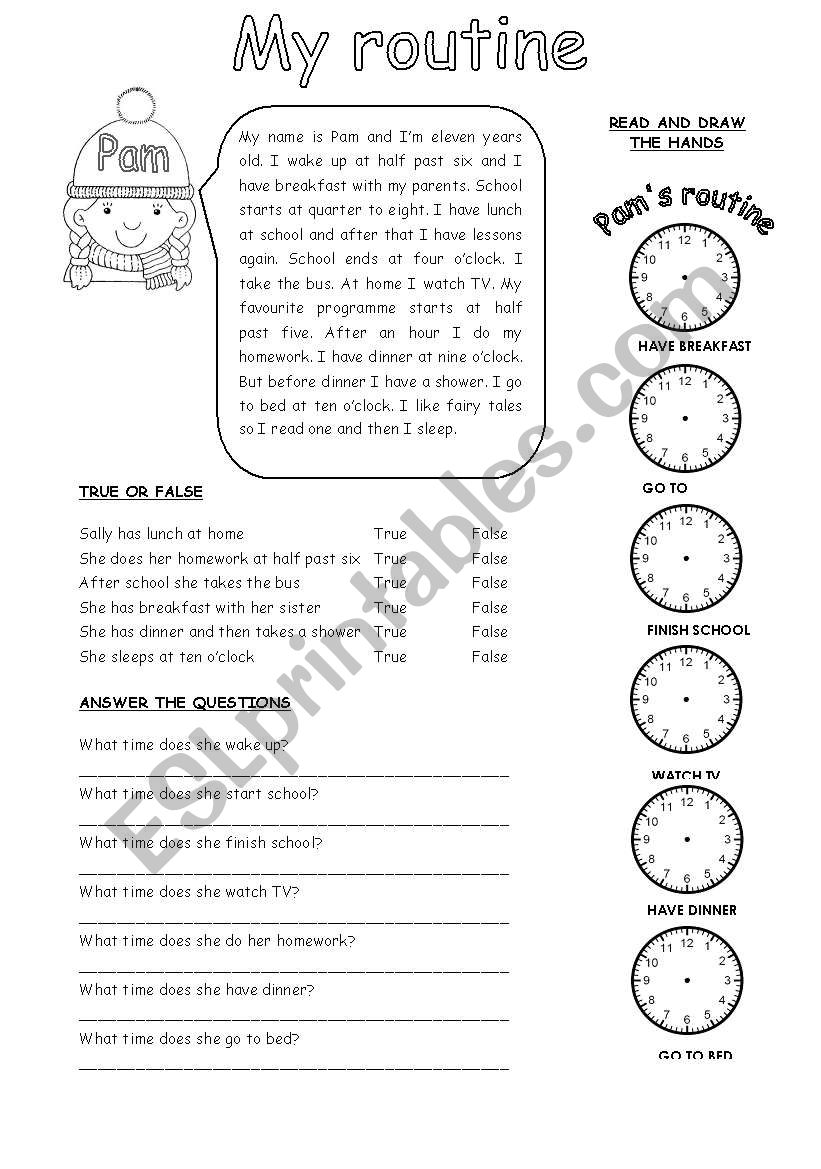 MY ROUTINE (1) worksheet