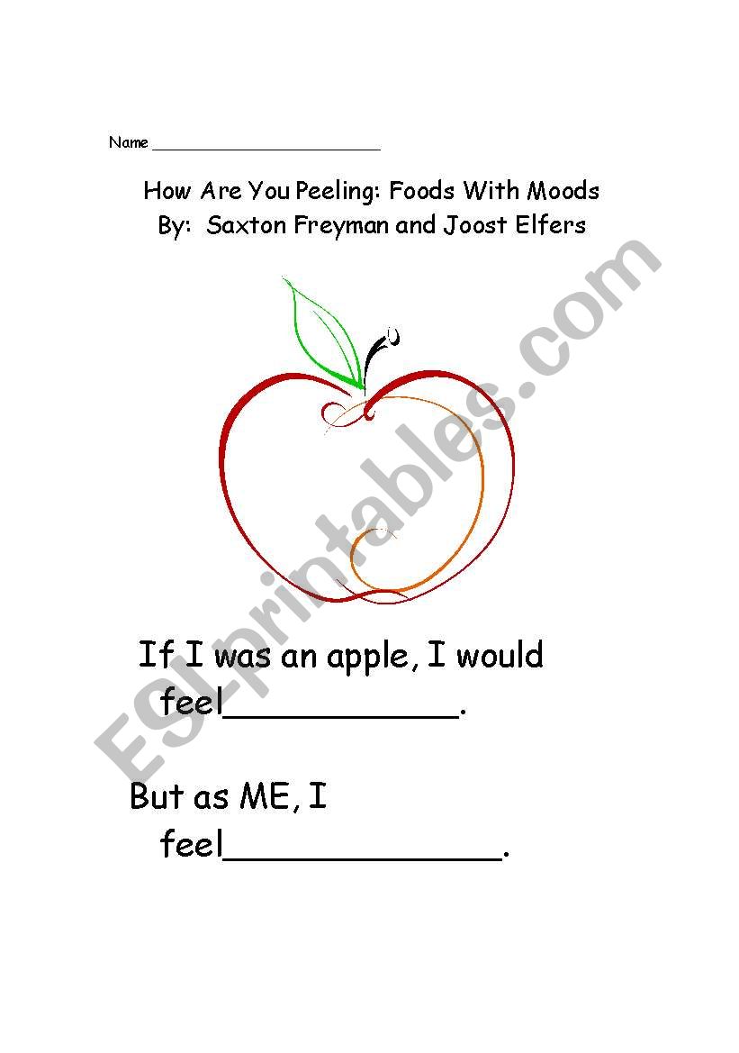 How Are You Peeling? worksheet