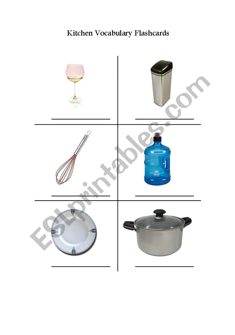 Kitchen vocabulary flashcards 2