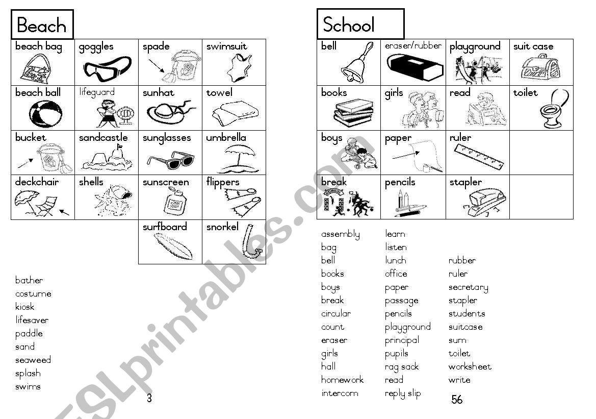 A5 Picture Dictionary 4 worksheet