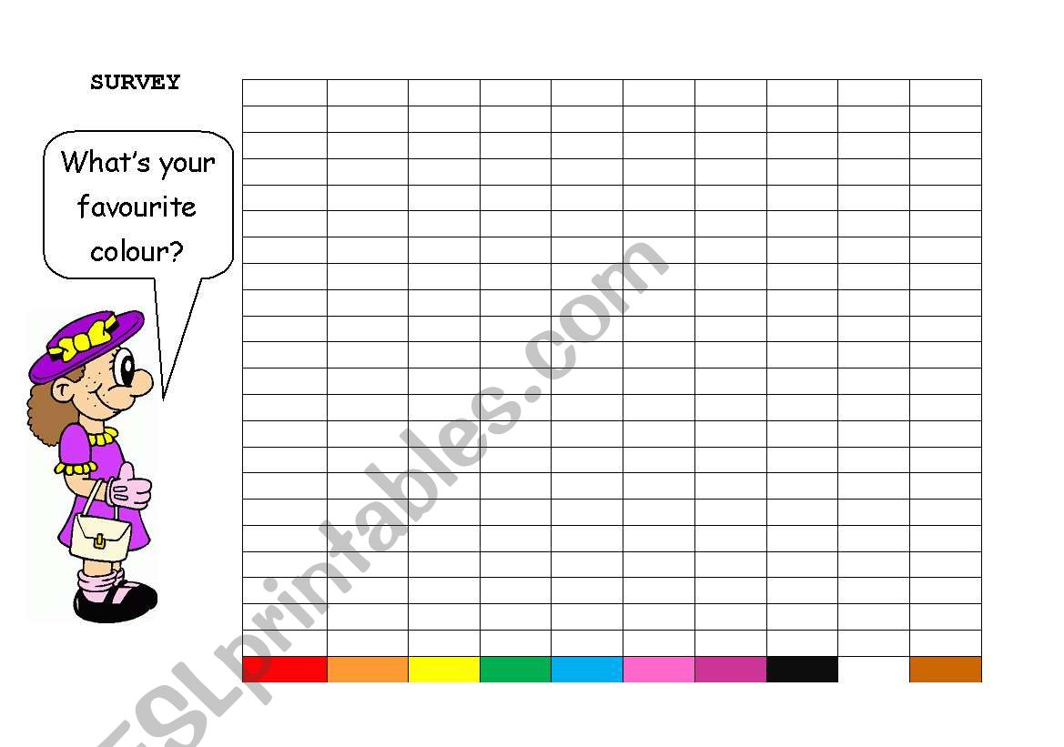 colours survey worksheet