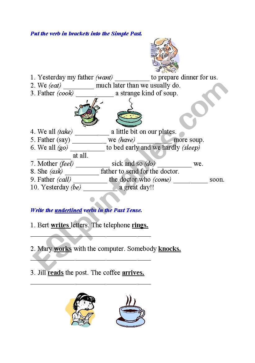 exercises past simple worksheet