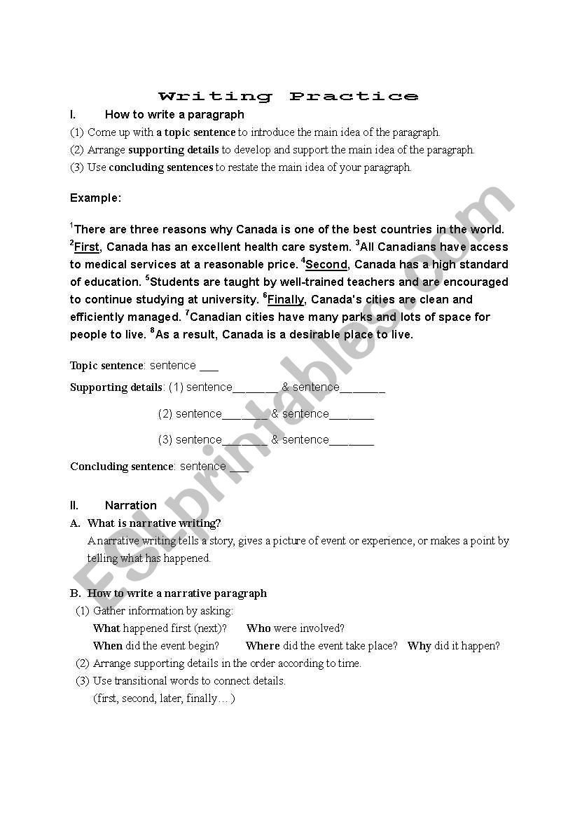 writing practice worksheet